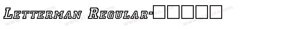 Letterman Regular字体转换